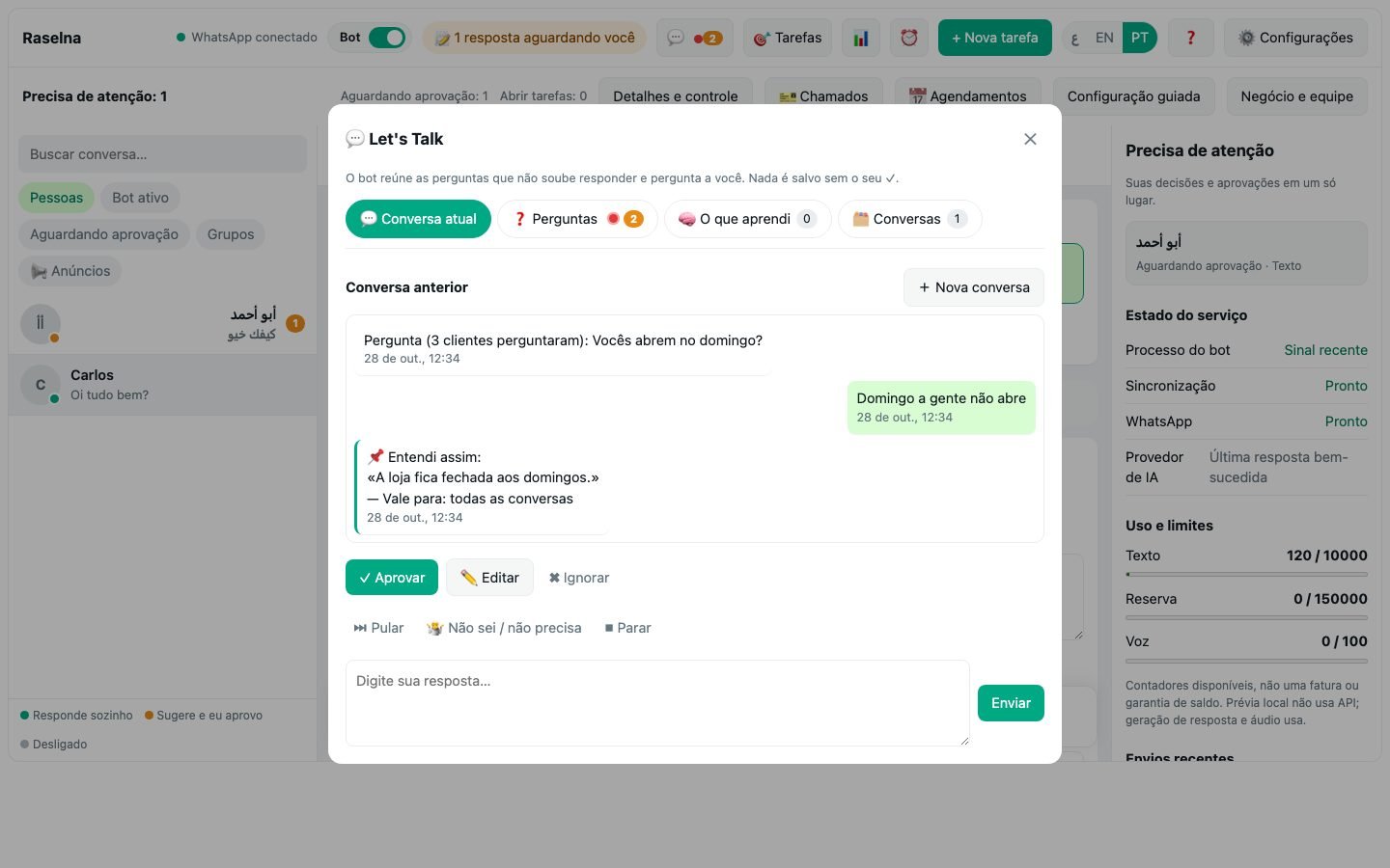 6. Let's Talk: ensine seu assistente